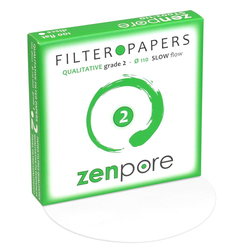 Filter paper 11cm lab qualitative filter paper for chemistry, standard qualitative grade 2-slow flow 110mm (100 discs)