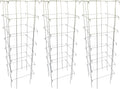 Happy Trees Large Heavy Duty Folding Tomato Cages, 3-Pack, Made in USA | Support Trellis for Climbing Vegetables and Plants, 18" x 18" x 58", Thick Gauge Galvanized Steel, Collapsible Easy Storage