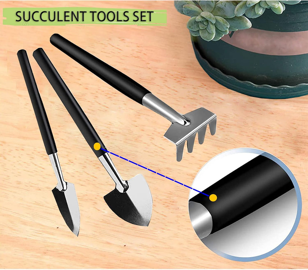 12 pcs succulent tools set mini transplanting garden tools kit for indoor gardening flower pot cactus care - view 7