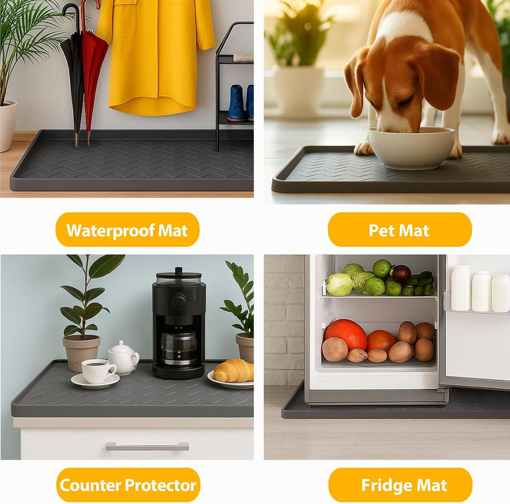 Under Sink Mats for Kitchen Waterproof 22" x 19", Cabinet Liner | Leak-Proof Silicone Mat Sink Protector, Kitchen Essentials Organizer and Storage,Boot or Shoe Tray, Pet Feeding Mat - view 7