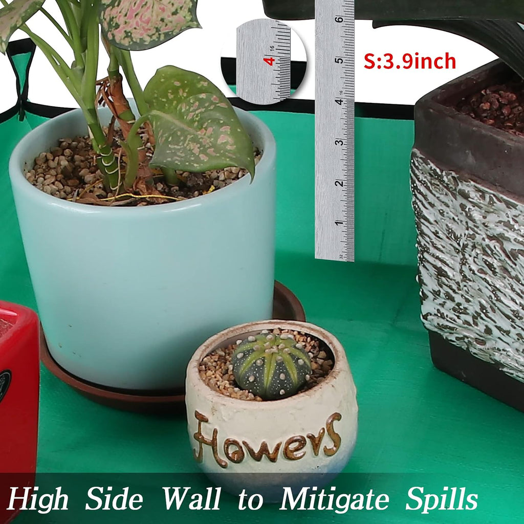 Plant Repotting Mat for Indoor Plants Potting Soil Mix, Waterproof Plant Repotting Tray, Potting Mat Gardening Tray for Indoor Potting Succulents Cactus Orchid Pots, Garden Gift(26.8"x26.8") - view 6
