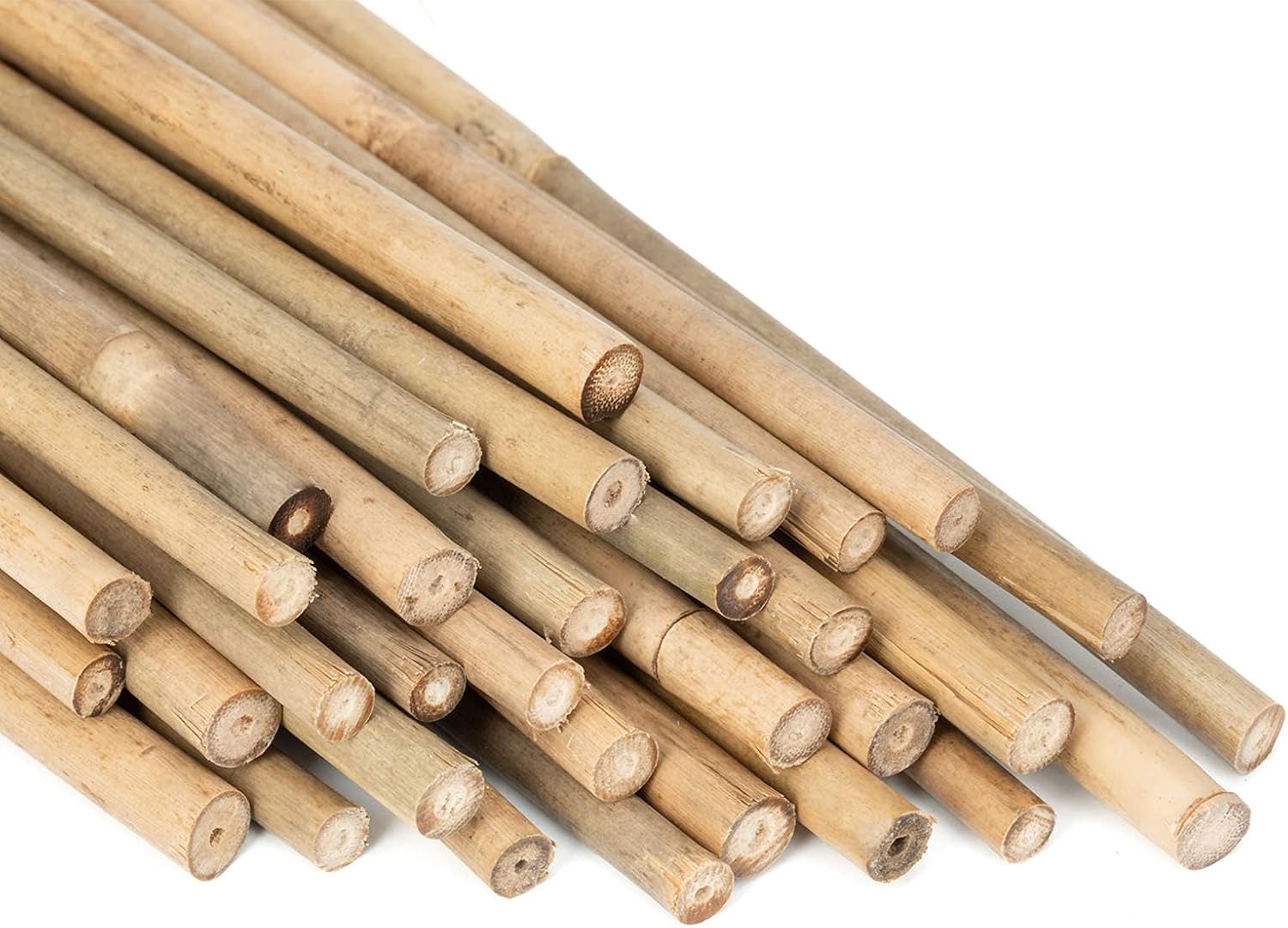 Natural Bamboo Garden Stakes, 20pcs Plant Sticks 18 inches | 18 inches sturdy bamboo garden stakes, natural plant support for tomatoes, beans and all indoor outdoor potted plants.