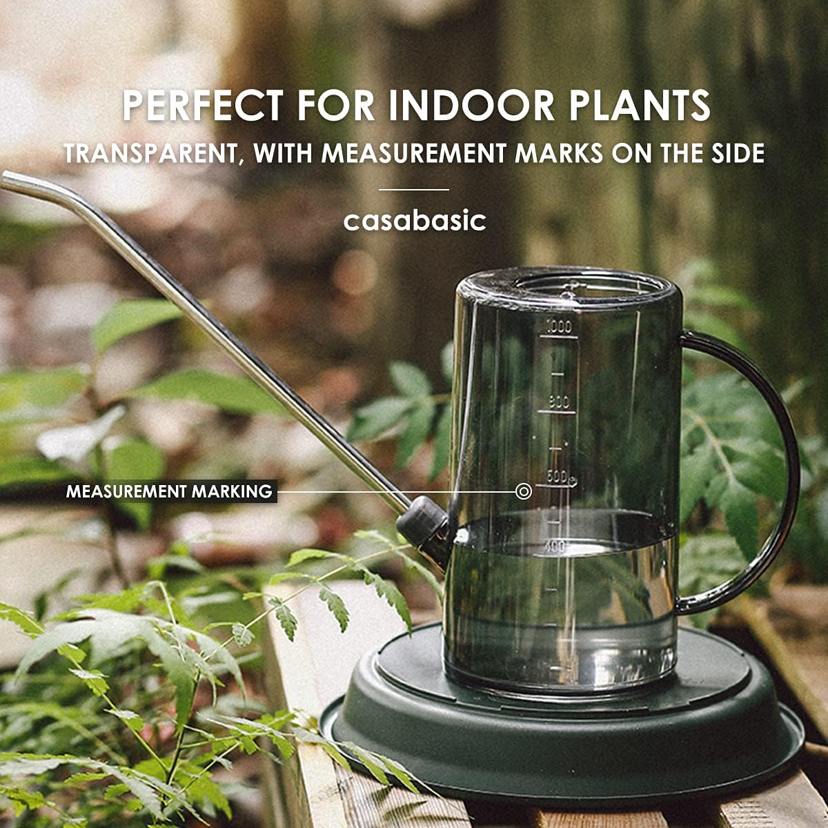 Small watering can, plant water can for indoor plants, plant waterer 1liter | long spout, for gardening, flowers, bonsai, house plants, with plant mister spray bottle - view 4