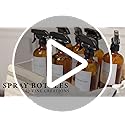 Amber Glass Spray Bottles, 2 Pack Glass Refillable Bottles for Cleaning solutions, 16 oz Spray Bottle for Cleaning, Mister Spray Bottle, Amber Spray Bottles with Waterproof Labels - view 7