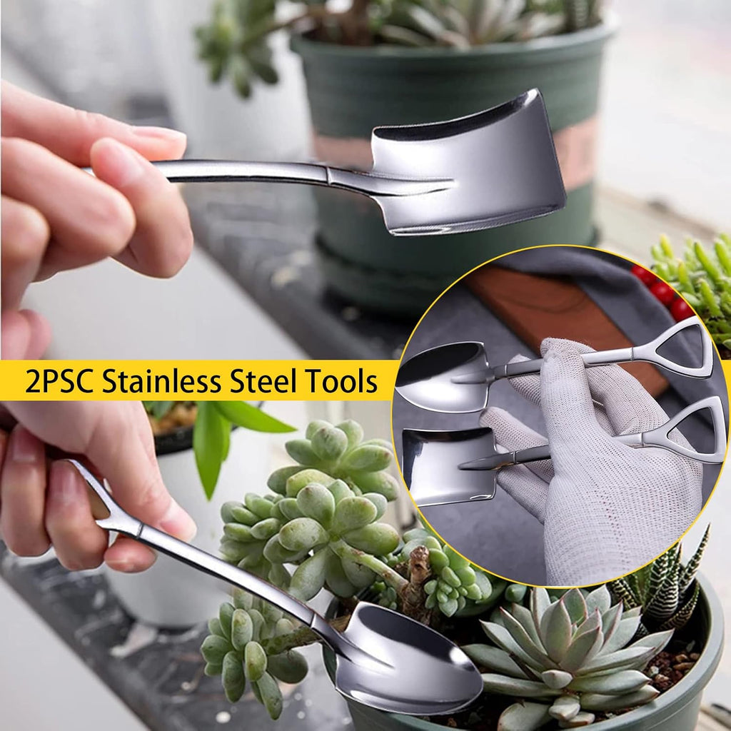 12 pcs succulent tools set mini transplanting garden tools kit for indoor gardening flower pot cactus care - view 4