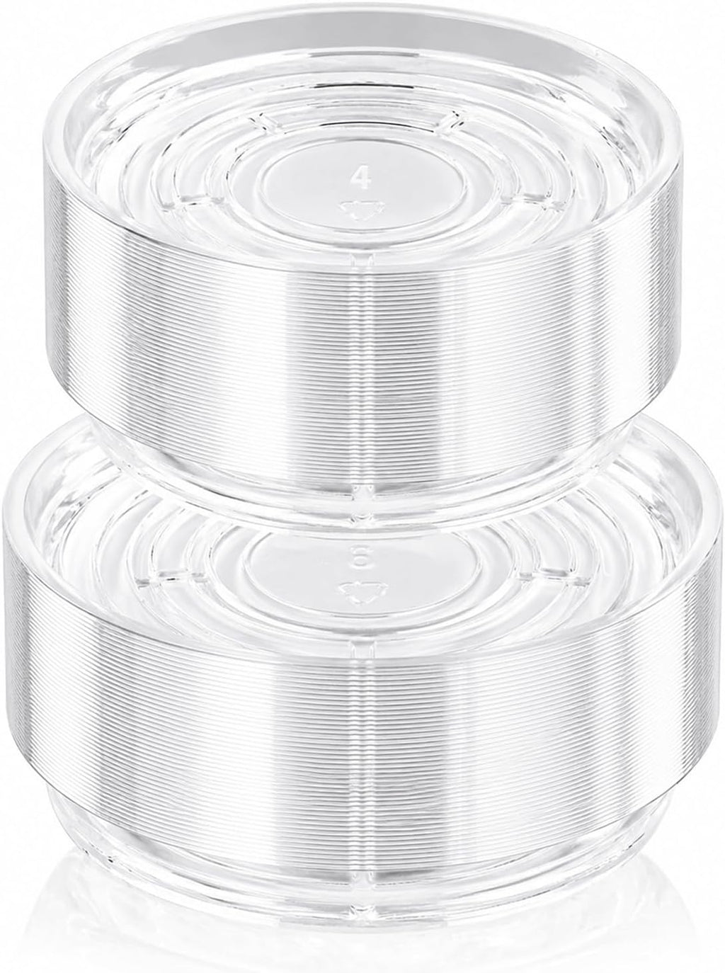 100 pack clear plant saucers for indoors (4 6 inch) flower pot saucers for potted plants plate set plant trays for indoors no holes plants saucer trays for pots drip tray plastic tray for succulent