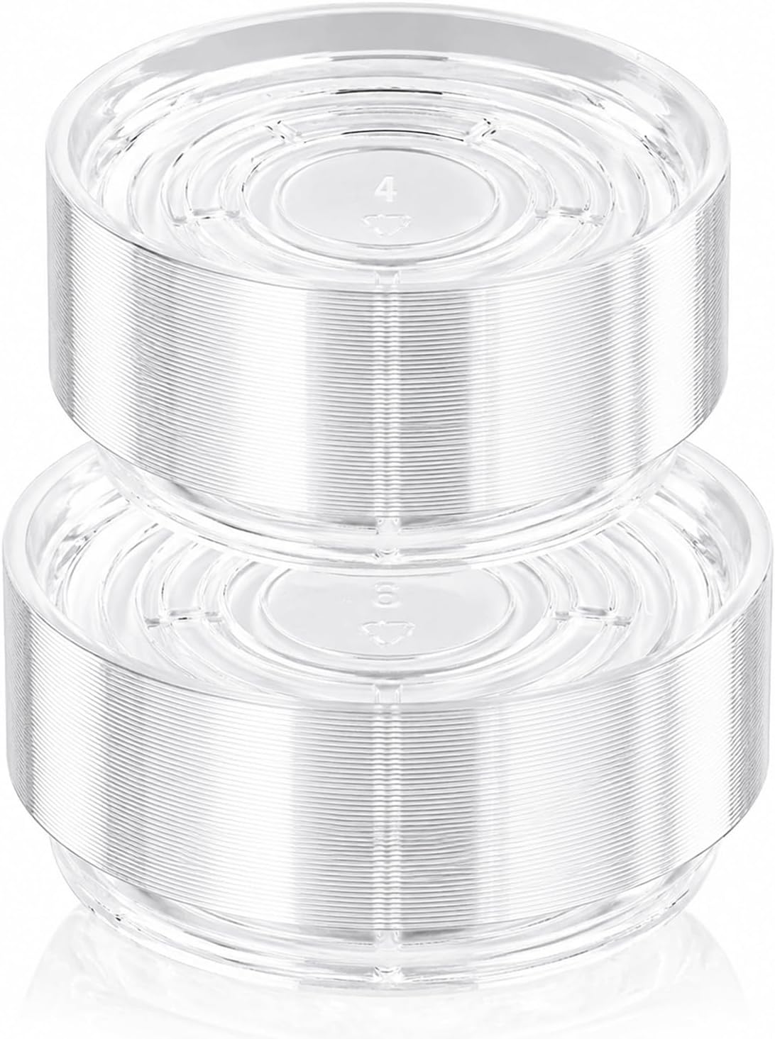100 pack clear plant saucers for indoors (4 6 inch) flower pot saucers for potted plants plate set plant trays for indoors no holes plants saucer trays for pots drip tray plastic tray for succulent
