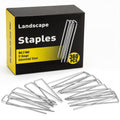 360 Pack 6 Inch Landscape Staples, Galvanized Garden Staples 11 Gauge Ground Stakes Landscaping Fabric Pins Plant Cover Stakes Yard Staples for Lawn Fence Tent Hose Drip Irrigation Tube