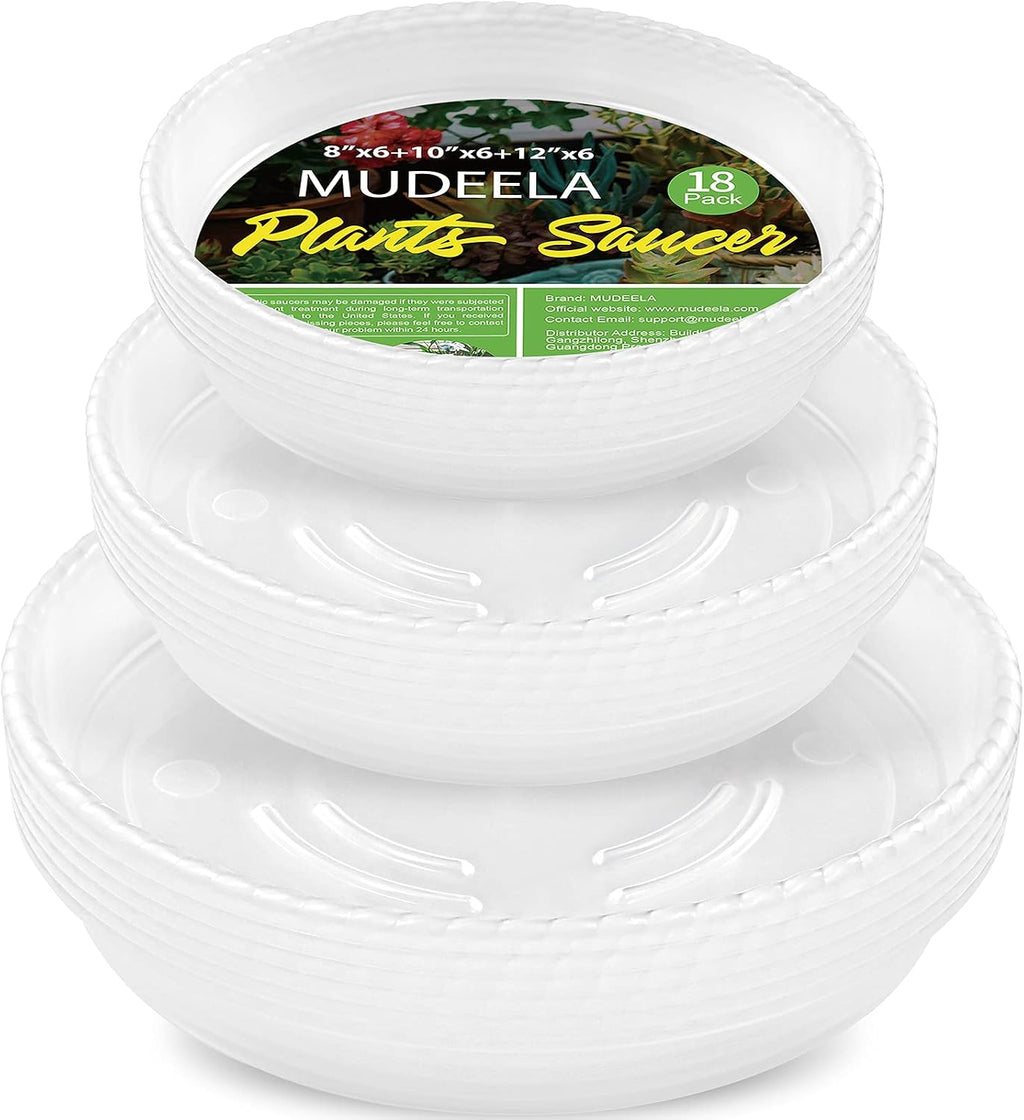 6-Pack Plastic Plant Saucers Tray for Indoor, 12 Inches, Clear | Durable, Thicker, Stronger, Deeper, Round Plant Dish Pant Plate to Catch Water for Flower and Plant Pot - view 8