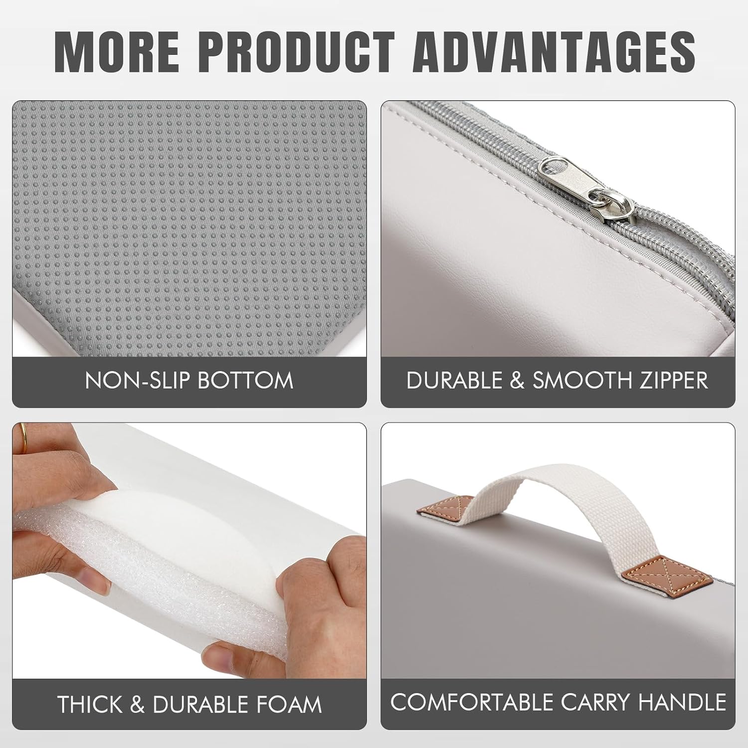 Waterproof Garden Kneeling Pad, 2in Thick, Grey, 1 Pack | Soft High-density Foam knee support, with Handle, Easy to Clean, Non-slip, for Gardening, Yoga, Prayer, Housework, Exercise - view 8