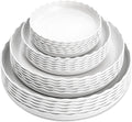 24 Pack Plastic Plant Saucer, Heavy Duty Plant Trays for Pots, Wave Plant Water Catcher Tray for Indoor Outdoor Home Garden Plants (6 Inch/ 8 Inch/ 10 Inch/ 12 Inch)