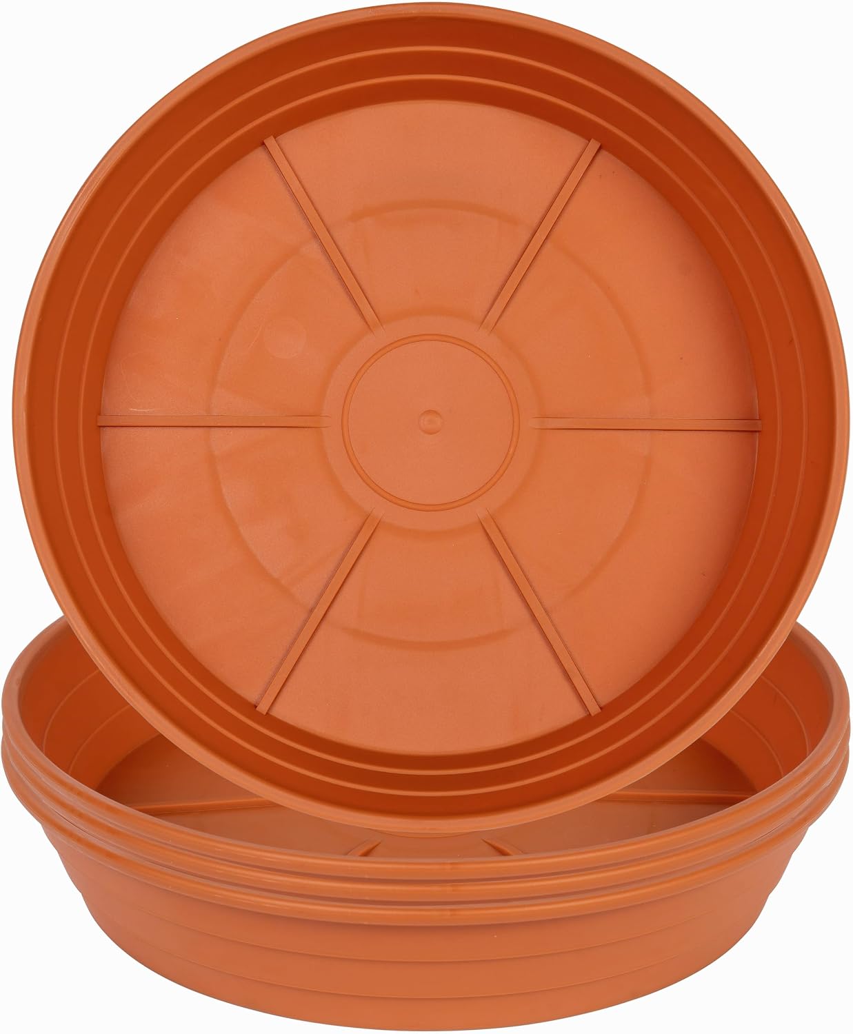 Plant Saucers 10 12 14 16 18 20 25 Inch, 4 Pack of Plastic Plant saucers for Pots，Extra-Deep Plant Water Dray Tray, Bird Bath Bowl, Heavy Plant Trays Indoors and Outdoor No Holes (12 Inch, Black) - view 6
