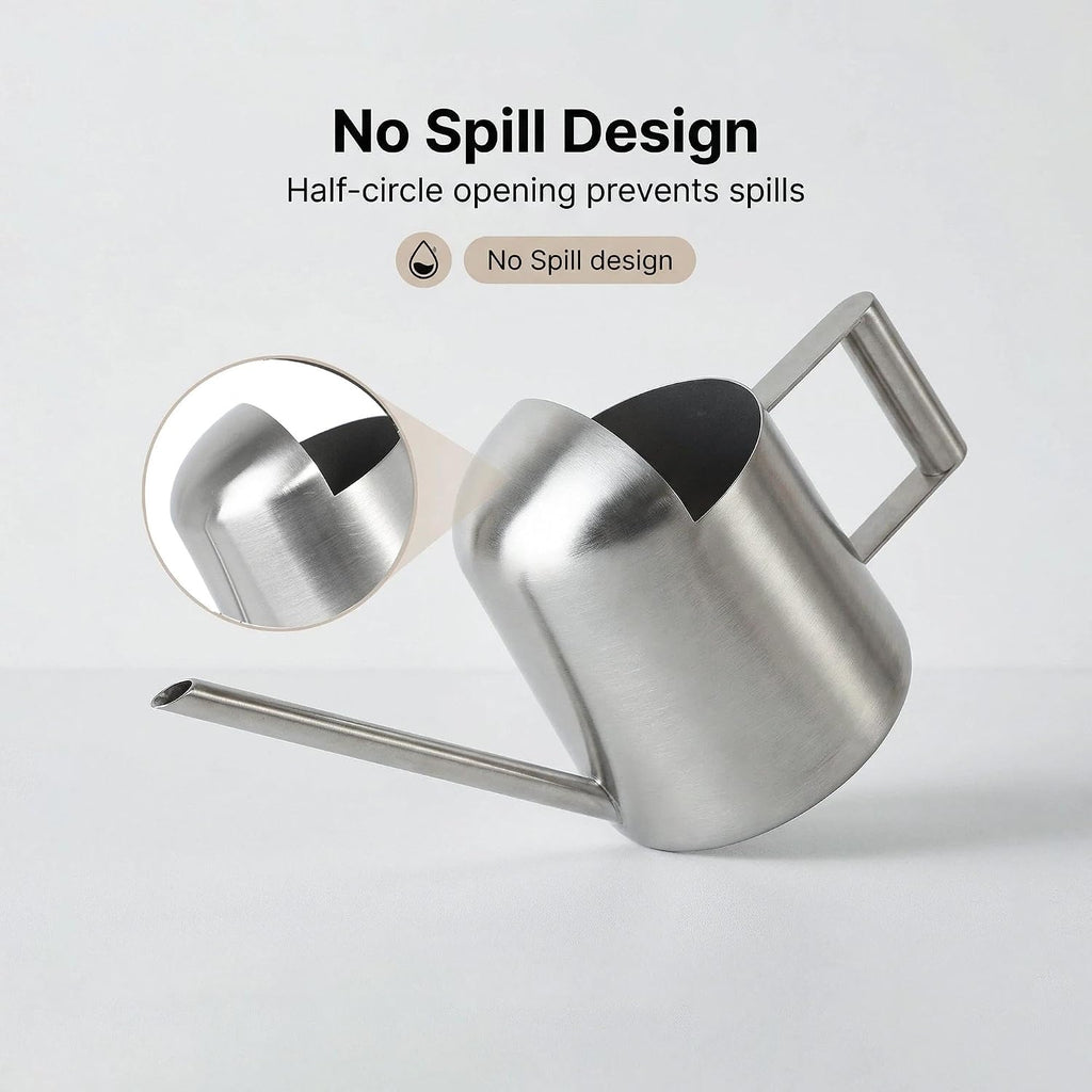 Mini Watering Can for Succulents & Bonsai Tiny Stainless Steel Indoor Plant Watering Can with Long Spout for Small Desk Plants, 11oz/300ml - view 4