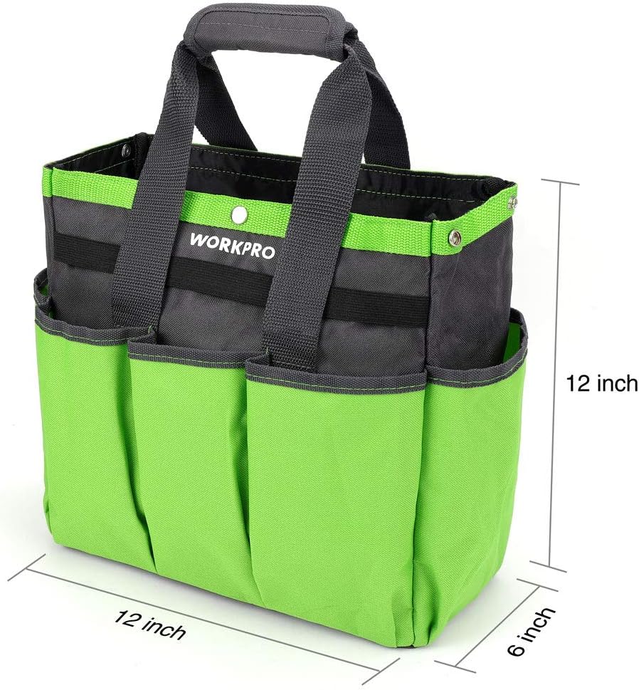 Garden Tool Bag, 8 Pockets Gardening Bag | Heavy Duty Oxford Garden Tote Caddy, Tools NOT Included, 12" x 12" x 6" - view 4