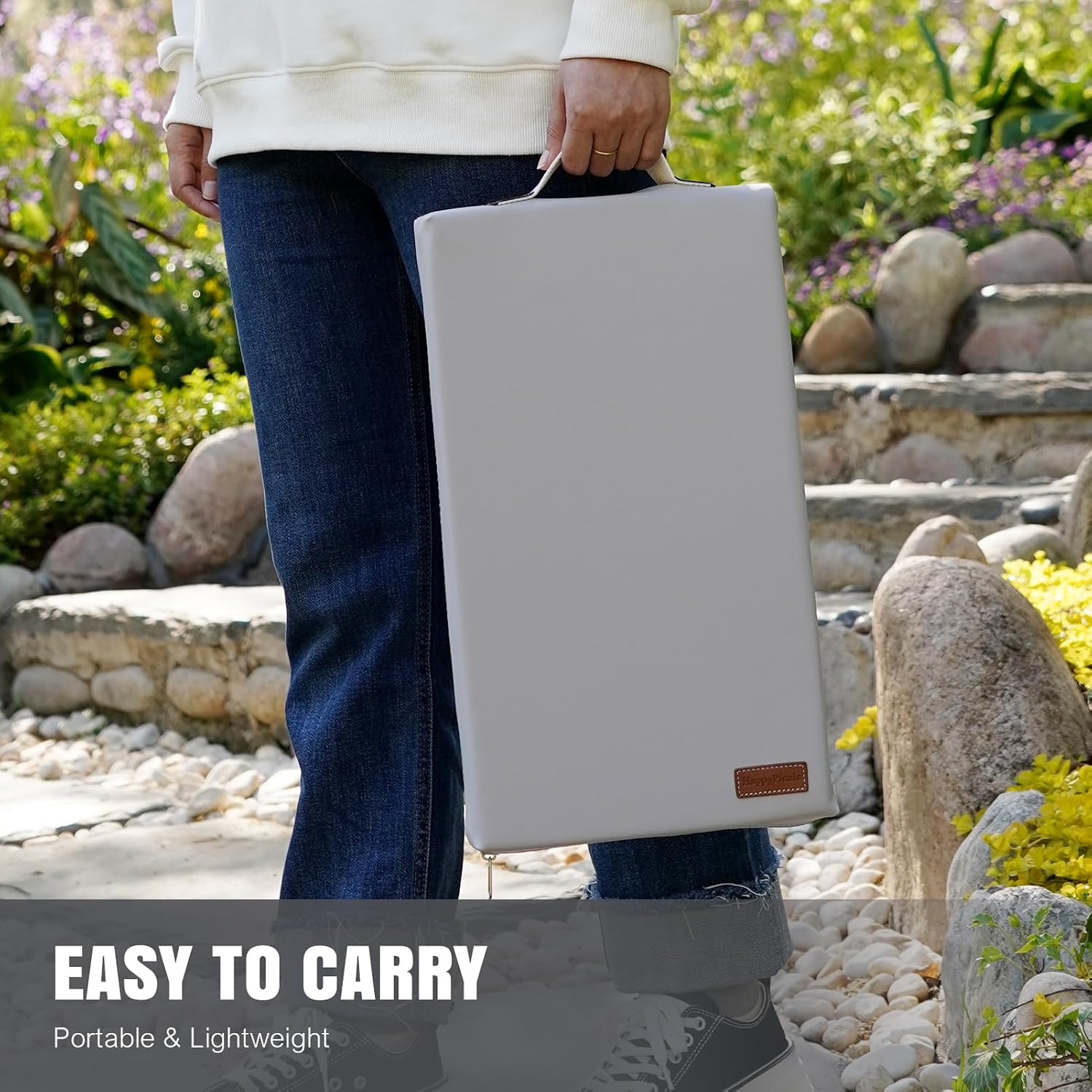 Waterproof Garden Kneeling Pad, 2in Thick, Grey, 1 Pack | Soft High-density Foam knee support, with Handle, Easy to Clean, Non-slip, for Gardening, Yoga, Prayer, Housework, Exercise - view 6