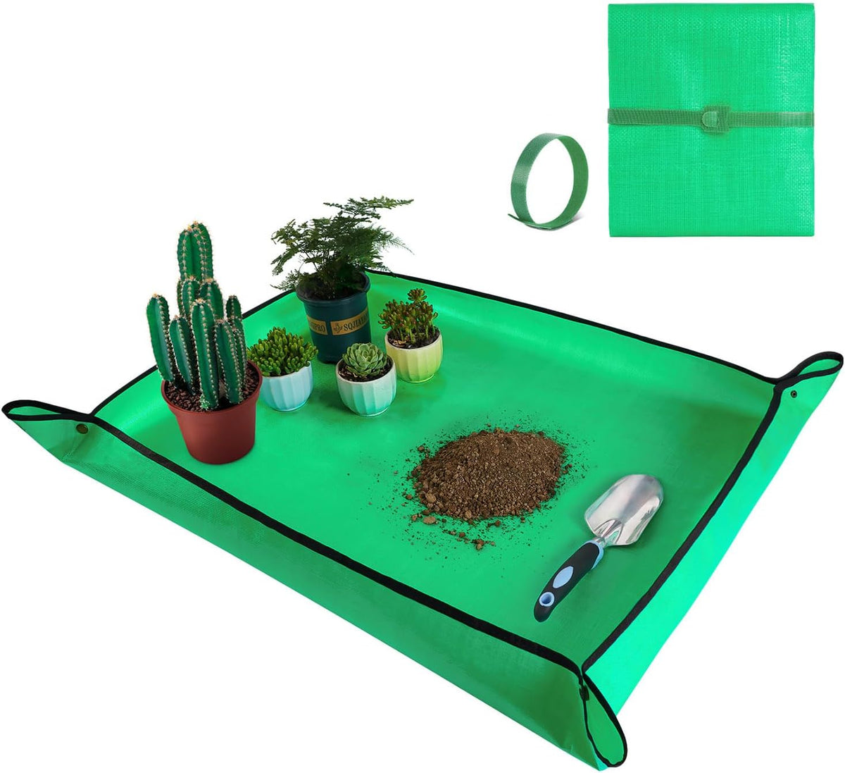 Large repotting mat for plant transplanting and mess control thickened waterproof potting tray succulent potting mat portable gardening mat plant gifts for women