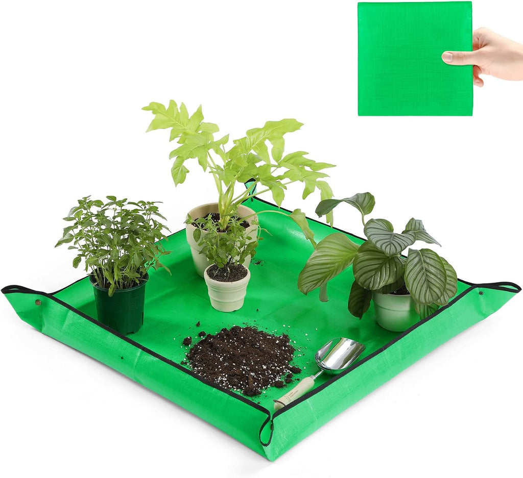 Waterproof Repotting Mat Super Thick for Potting Soil & Mix 26.8"x26.8" | Succulent & Cactus Soil Potting Mat - Durable Foldable Easy Clean - Mess-Free Indoor Plant Soil Gardening Essentials - view 4