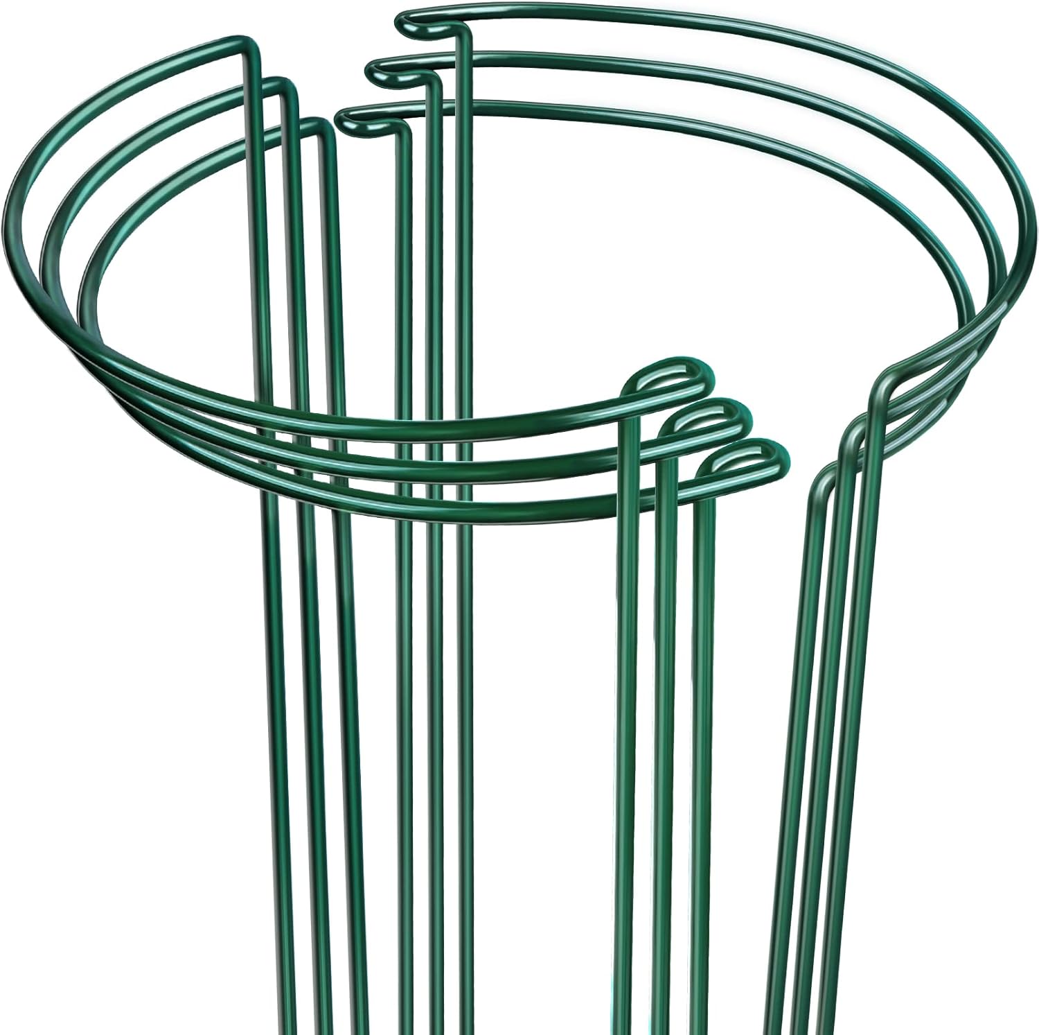 Plant Support Plant Stakes, 6pcs Peony Cages and Supports, Metal Garden Stakes Plant Supports, Plant Support Stakes, for Peony, Tomato, Hydrangea, Indoor Outdoor Plants, 10" W x 15.8" H
