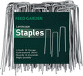 6 Inch 100 Pack Galvanized Landscape Staples Plant Cover Stakes 11 Gauge Tent Stakes Garden Stakes Landscaping Fabric SOD Pins Yard Stakes for Decoration Weed Barrier Fabric