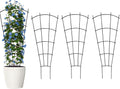 32" Metal Plant Trellis, Climbing Plant Support, 4 Pack (Black) | Rust-resistant coating | Sturdy metal frame | Easy installation | Indoor outdoor use | Roses, vines, flowers & vegetables