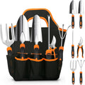 Gardening Tool Set, Stainless Steel Heavy Duty Gardening Tool Set, with Non-Slip Rubber Grip, Storage Tote Bag, Outdoor Hand Tools, Ideal Gardening Gifts for Women