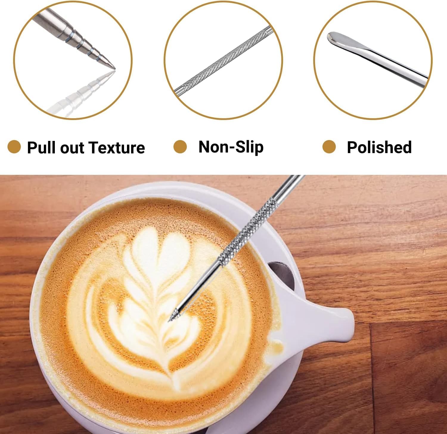 Milk Frothing Pitcher, 600ml (20oz) Milk Frother Cup Stainless Steel Jug Steaming Pitcher, Milk Coffee Cappuccino Latte Art Barista Steam Pitchers Milk Jug Cup with Decorating Pen - view 5
