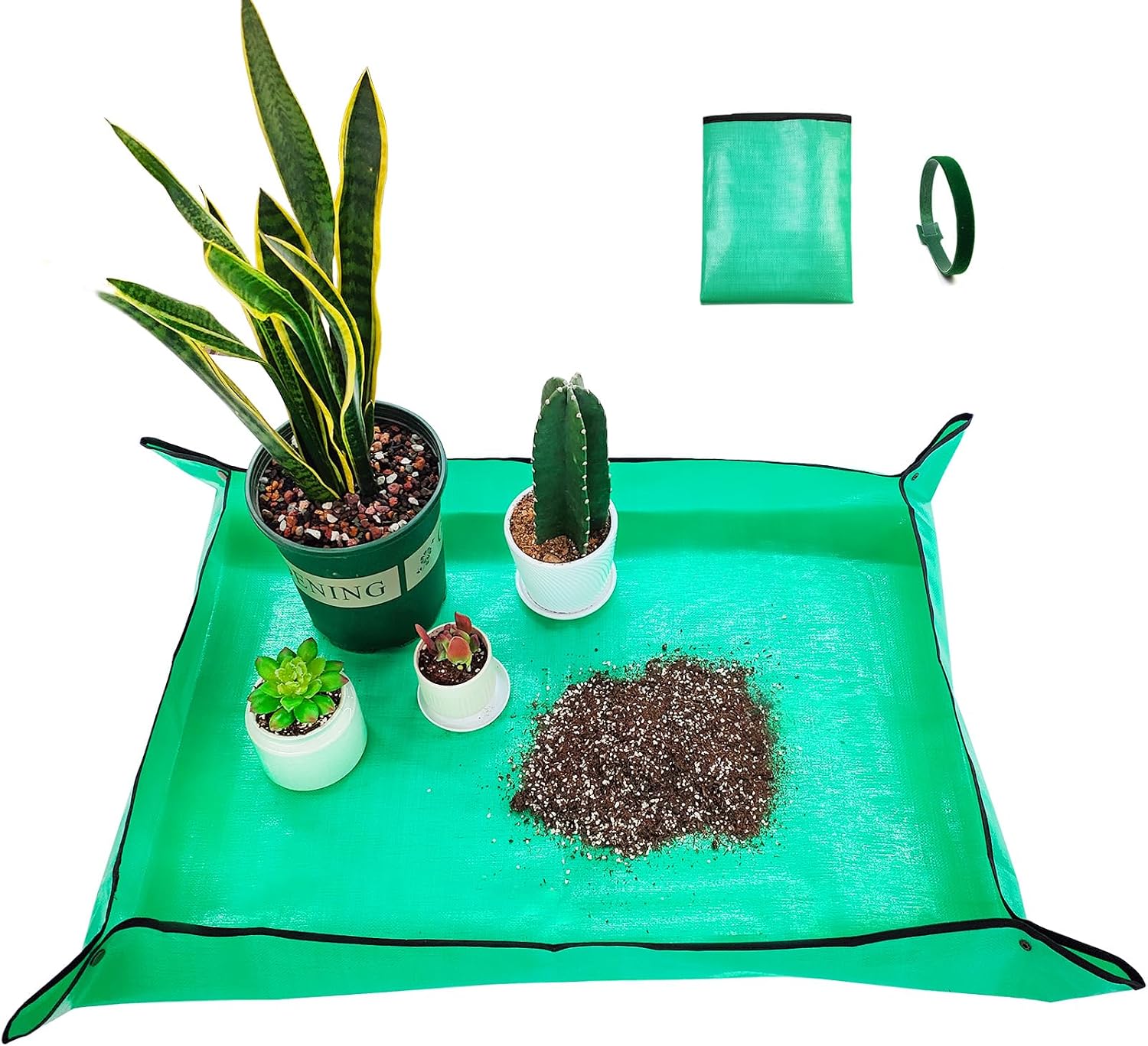 Potting Mat for Indoor Plant Transplanting, 29.5" X29.5" Waterproof Repotting Mat, Foldable Soil Change Mat Gardening Planting Mat - Gifts for Plant Lovers - view 8