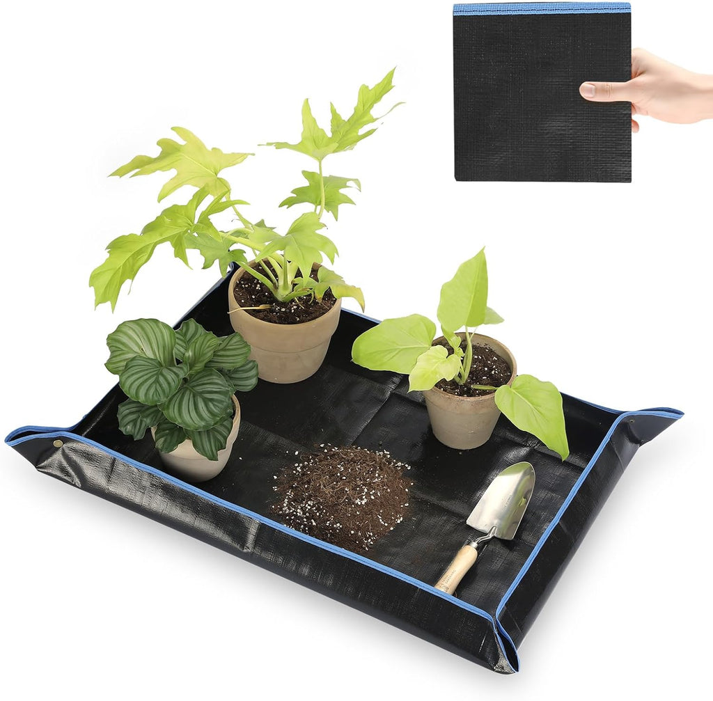 Waterproof Repotting Mat Super Thick for Potting Soil & Mix 26.8"x26.8" | Succulent & Cactus Soil Potting Mat - Durable Foldable Easy Clean - Mess-Free Indoor Plant Soil Gardening Essentials - view 7