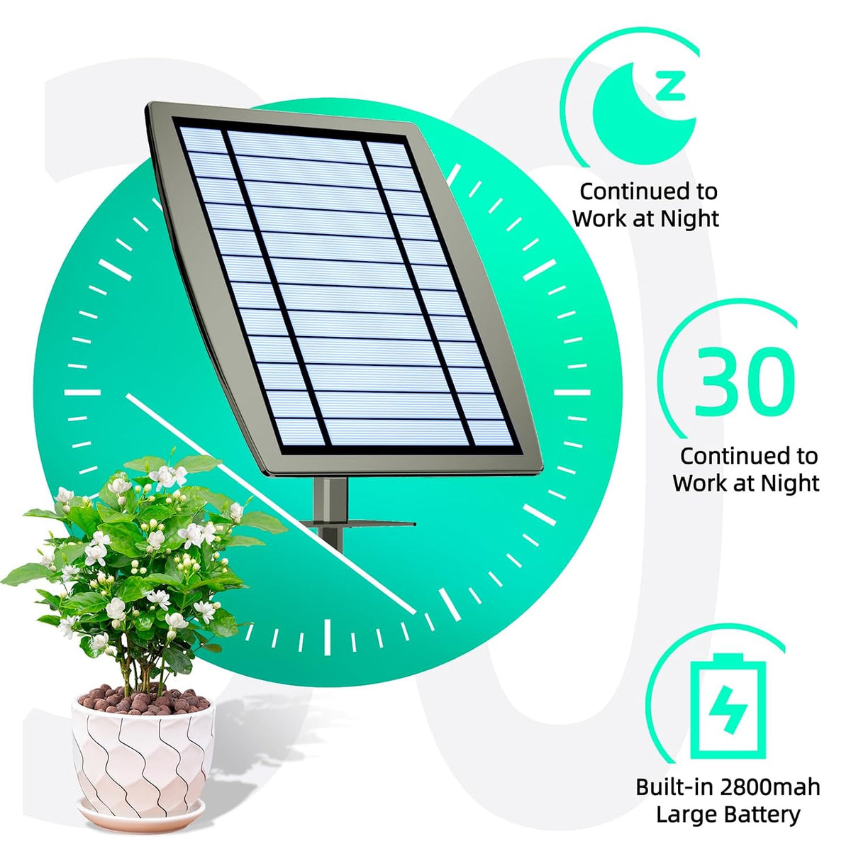 Solar drip irrigation system - supports 20-30 pots, 12 timing modes - drip irrigation kit, automatic plant garden watering system for outdoor plants, garden, and potted plants - view 7