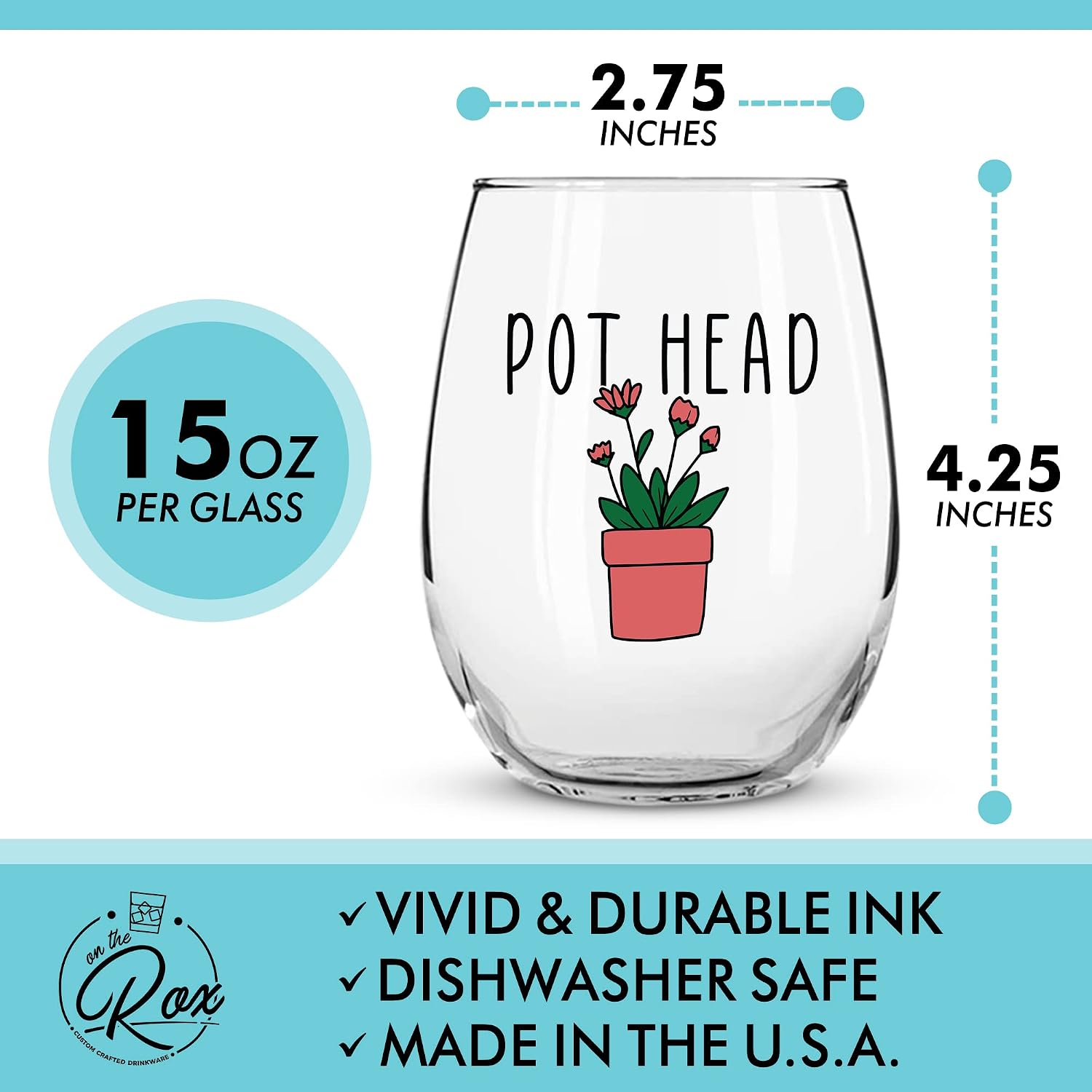 Succulent cactus gifts for women - set of 2 funny wine glasses 15oz - plant lover gift mug - what the fucculent - pot head crazy - plant lady wine glass tumbler - custom stemless wine glasses - view 2