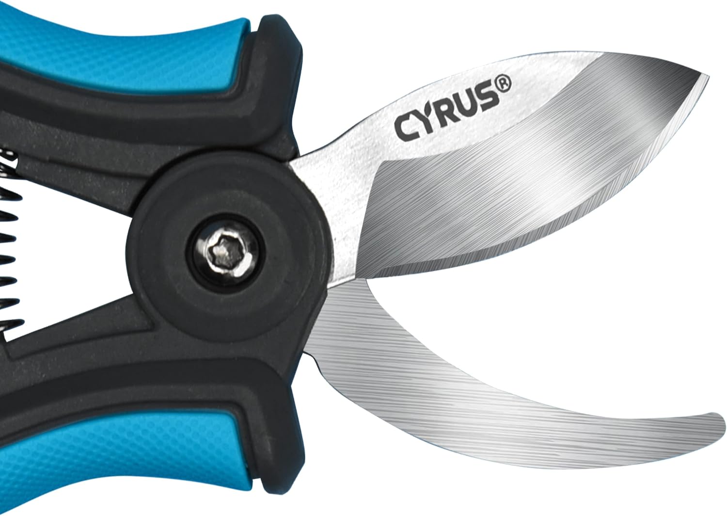 6 inch curved blade small pruning shears stainless steel hand pruner snips | smooth cutting blades, built-in spring rebound, anti-slip ergonomic grips, perfect for garden, flower and houseplant care - view 6