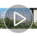 4 Pack Metal Garden Trellis 86.7" Tall Outdoor Climbing Plant Support for Roses, Flowers, Rustproof Durable Black Galvanized Tube, Lawn Garden Fence Decor Screen (4, Black curves-86.7" H) - view 7