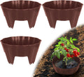 3 Pack of 12 Inch Planting Grow Rings, Planting Protective Round Garden Edging, Keeping Plants Separated, Weed Control and Directing Water to the Roots (12 Inch - 3 Pack - Brown)