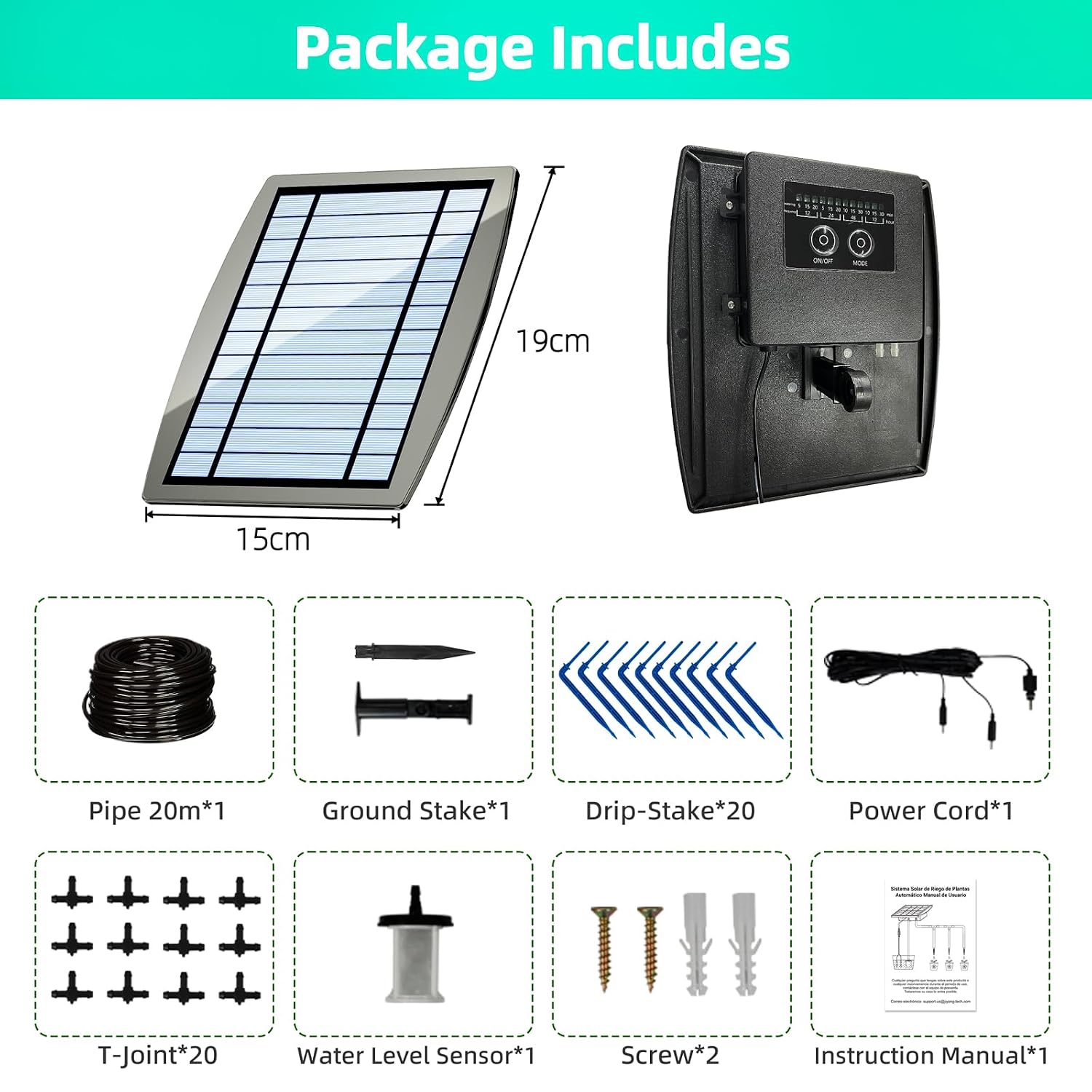 Solar drip irrigation system - supports 20-30 pots, 12 timing modes - drip irrigation kit, automatic plant garden watering system for outdoor plants, garden, and potted plants - view 6