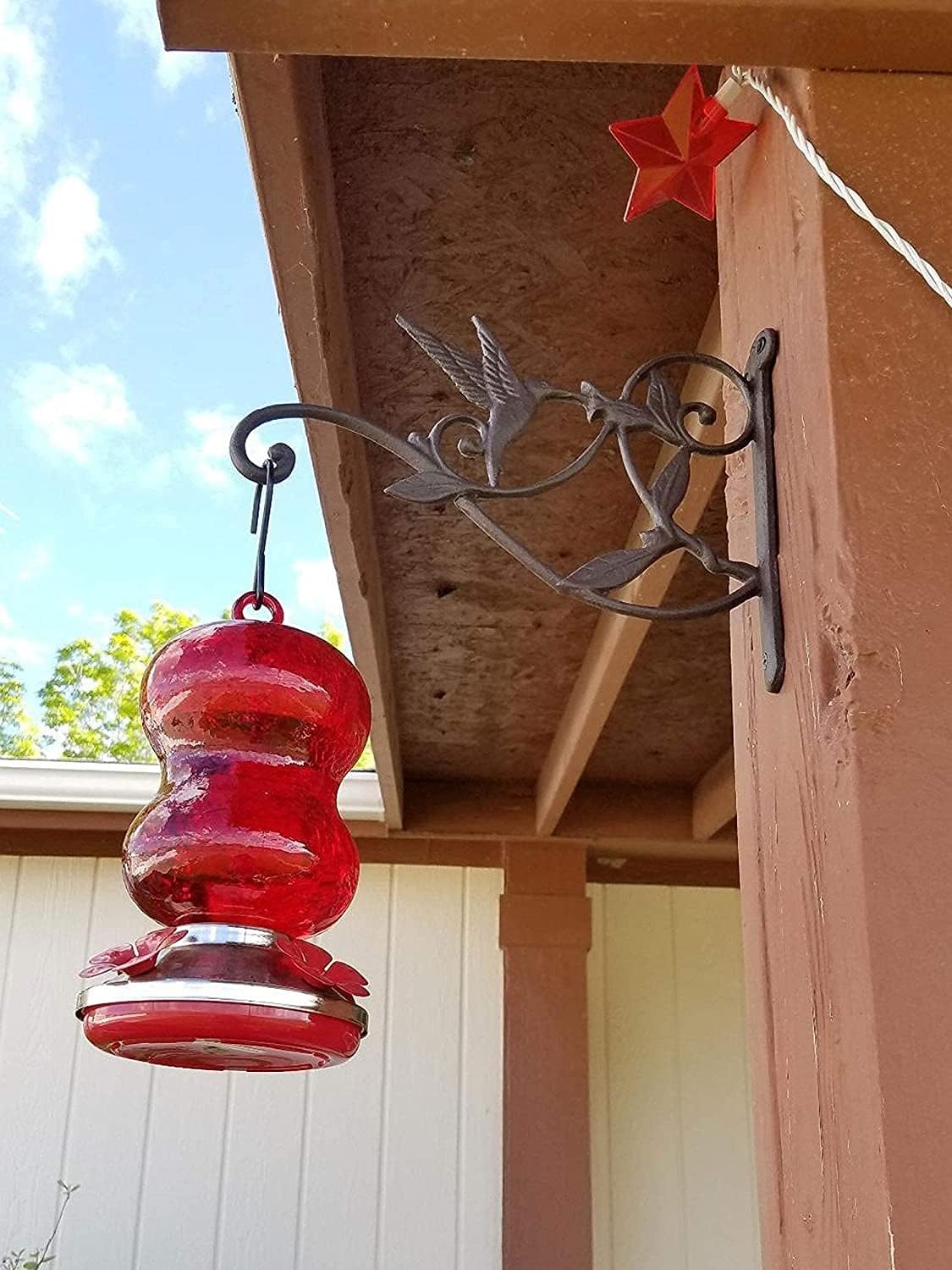 Hanging Plant Bracket Hook Iron Decorative Plant Hanger for Flower Basket Bird Feeder Wind Chime Lanterns, 1 Pack | 1 Pack, Rust-Proof, Bird Shaped Design, Easy Mount, Wall Hook for Flower Basket Wind Chimes Lantern, Indoor Garden Patio - view 5