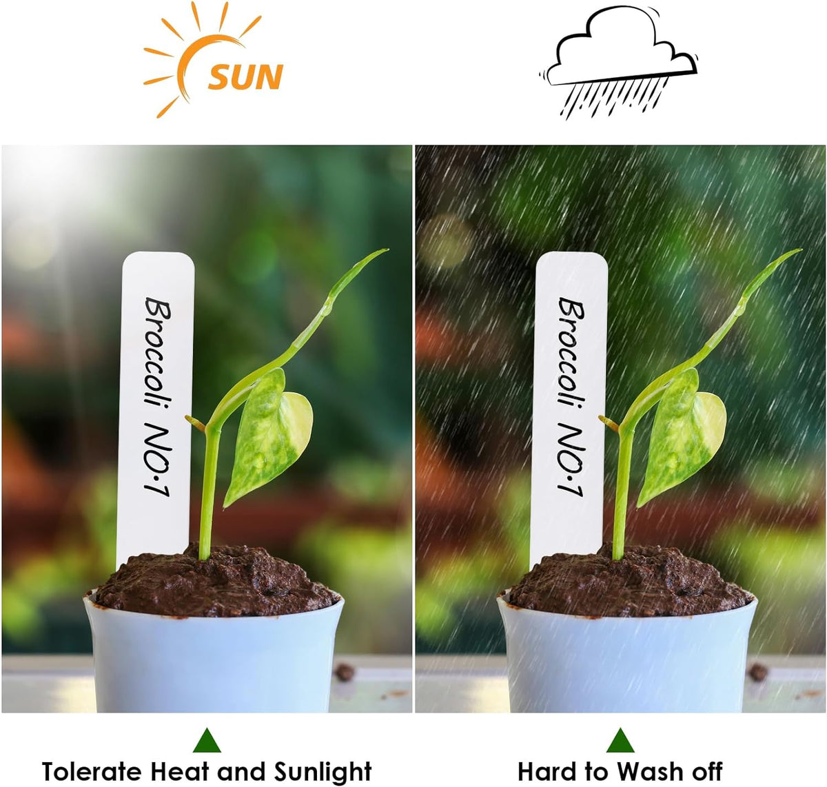 Plant Labels, Outdoor Waterproof Garden Markers, Plastic Nursery Seed Plant Tags with Bonus a Permanent Marking Pen, Gardening Gifts for Women Men 120PCS - view 5