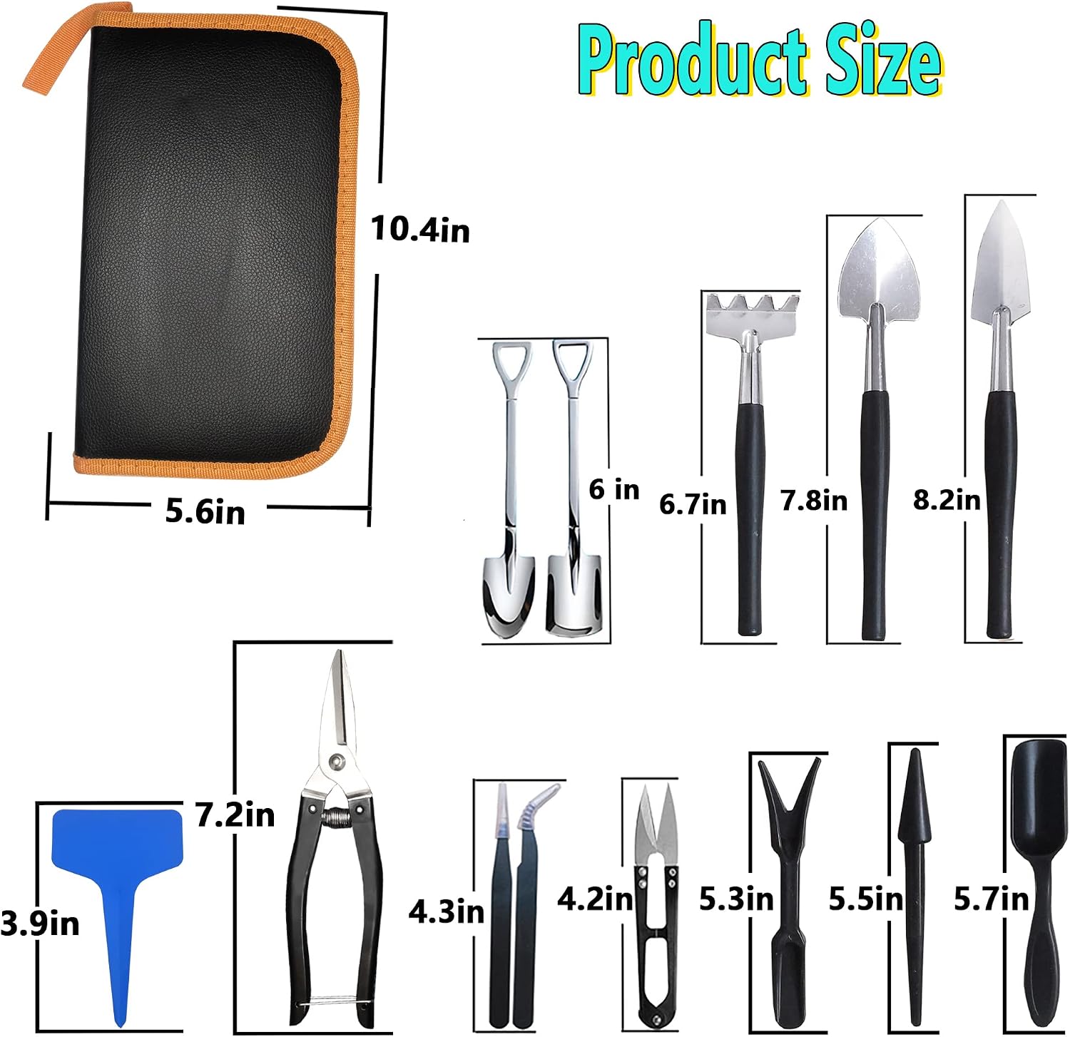 Bonsai tools set, 30 pcs gardening succulent tree indoor beginner tool kit, include plant repotting mat, leather bag, bonsai scissors for women, plant lovers - view 6