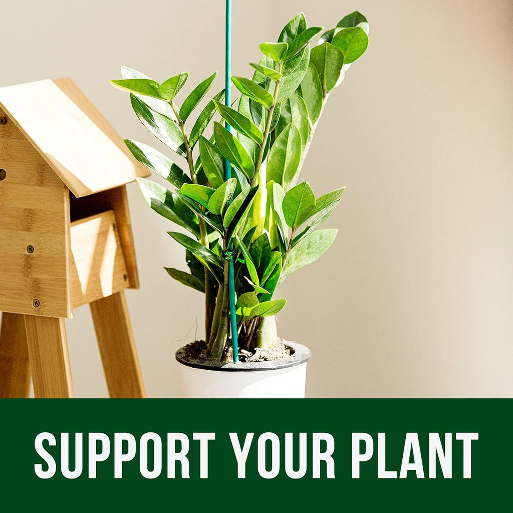 Green Bamboo Sticks Garden Wood Plant Stakes,Floral Plant Support Wooden,Wooden Sign Posting Garden Sticks,15 Inches 25 Pack - view 7