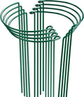 Peony Cages and Supports 24" H x 10" W, 8 Pack Tall Snake Plant Support Stake Half Round Metal Garden Stake for Indoor and Outdoor Plants, Flower Support Ring Border for Tomato,Hydrangea,Rose