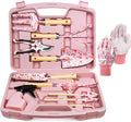 12-Piece Gardening Tool Set, Heavy-Duty Garden Tools for Women | Floral Print Rust-Proof Trowel, Rake, Weeder & Pruner with Hard Case, Ideal Gardening Set Gifts for Mom & Plant Lovers