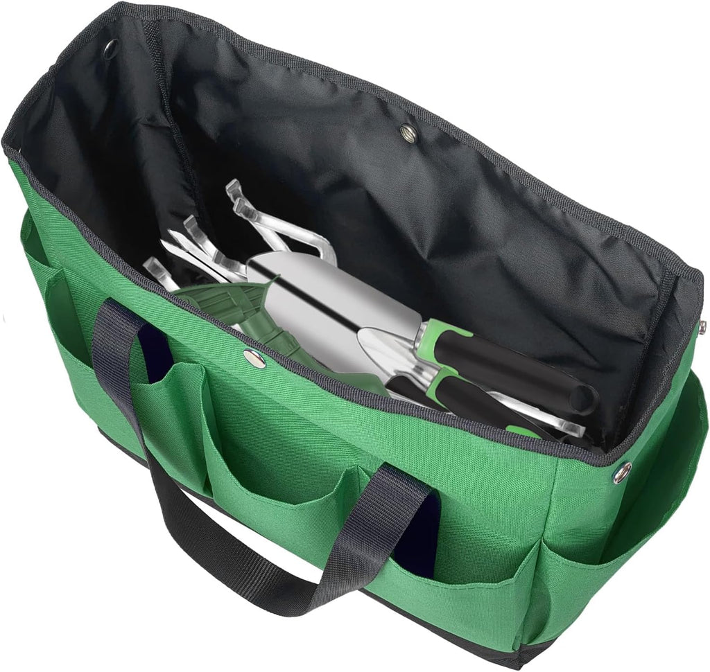 Tool Bag Garden Tote Large Organizer Bag Carrier Gardening Storage Tote with Interior Exterior Side Pockets Handles Strap for Garden Plant Tool Set Store Content Bag - view 3