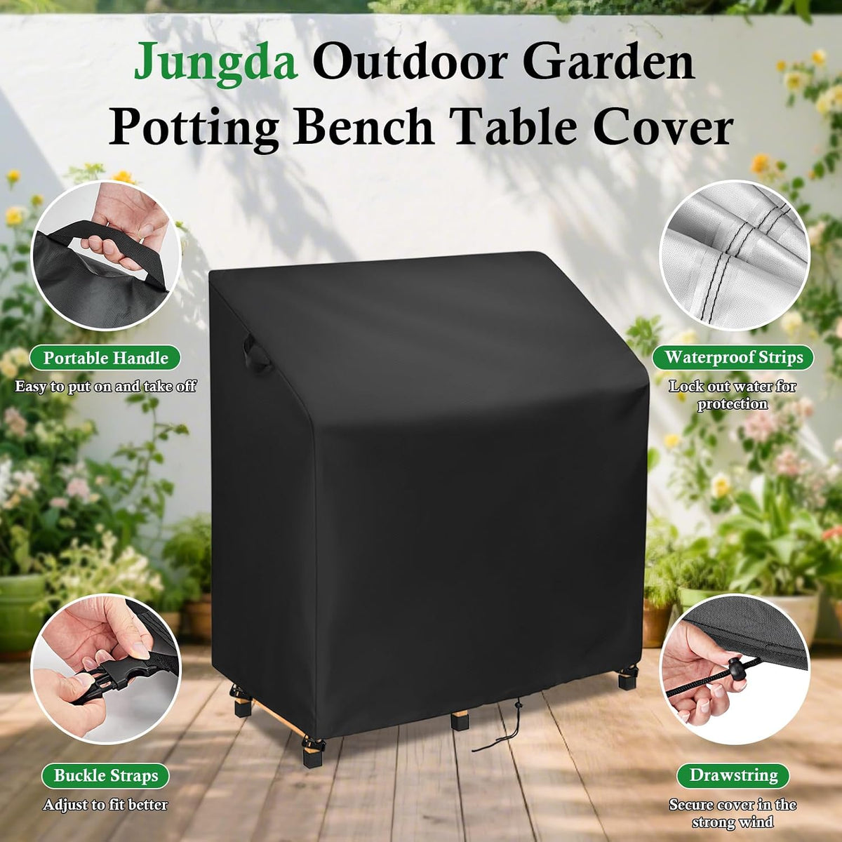Outdoor Garden Potting Bench Table Cover, Universal Outdoor Potting Table Cover - 45 x 20 x 48 Inch - view 4