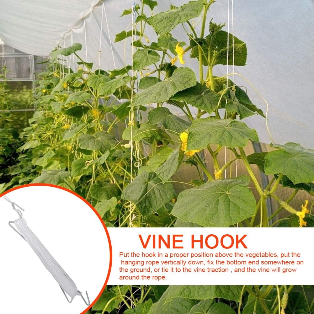 Plant Climbing Hooks, Tomato Support J Hook Garden Hooks to Prevent Tomatoes from Pinching or Falling Off (20Pcs) - view 3