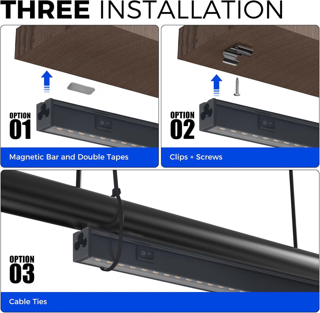 T5 LED Grow Lights, 2FT Yellow, Black Cover, Linkable, 2 Packs | Full Spectrum, Grow Light Strip for Indoor Plants, Plant Growing Lamp with Magnetic Bar, Separate Switch, 20W (2 x 10W) - view 7