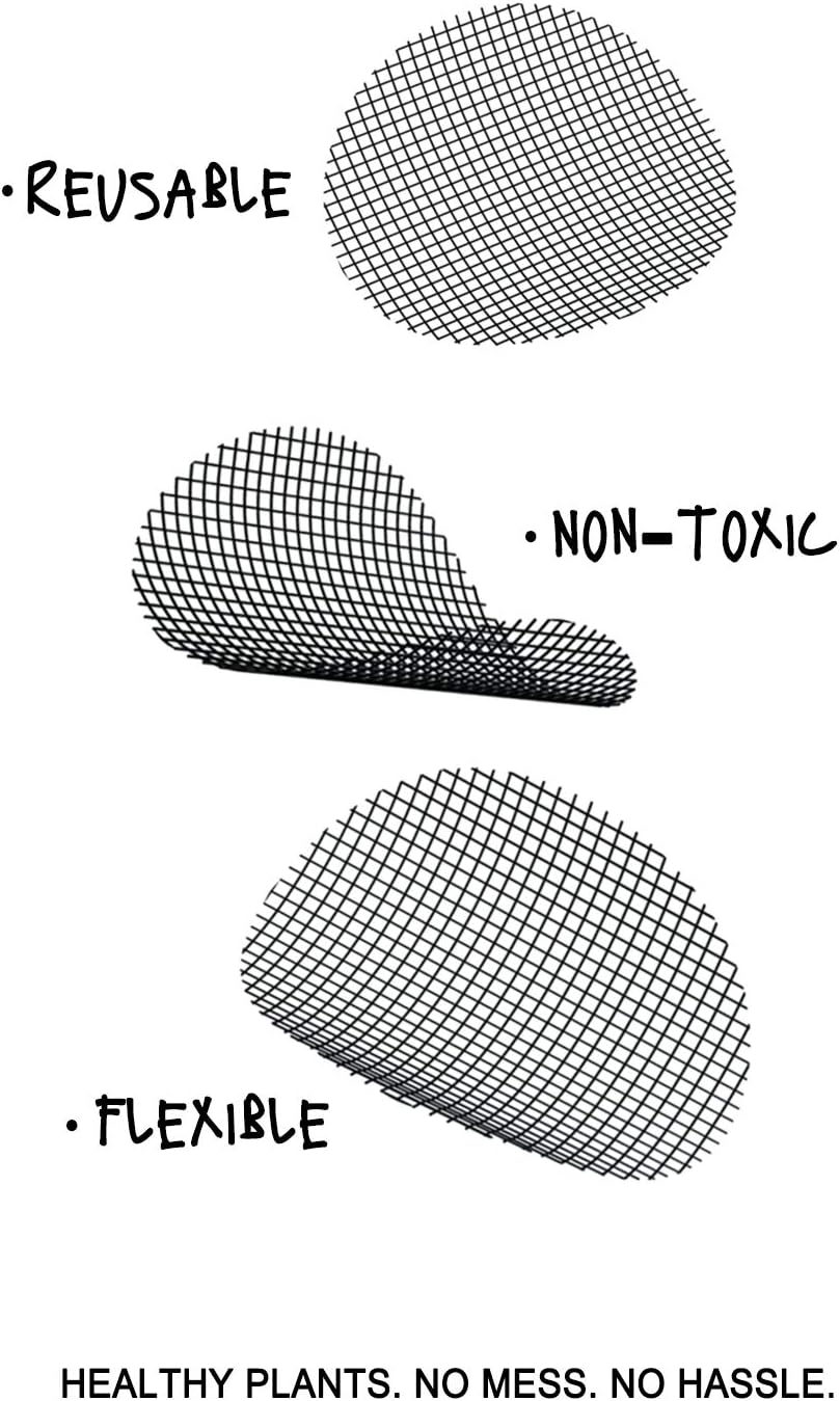 Plant Pot Hole Mesh Pads, 2-Inch Round Flower Pot Drainage Covers, Prevent Soil Loss, Durable Reusable, Bonsai Bottom Grid Mat, Gardening Essentials, 50-Pack - view 3