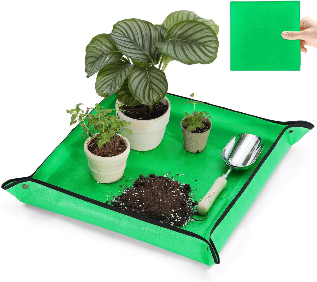 Waterproof Repotting Mat Super Thick for Potting Soil & Mix 26.8"x26.8" | Succulent & Cactus Soil Potting Mat - Durable Foldable Easy Clean - Mess-Free Indoor Plant Soil Gardening Essentials