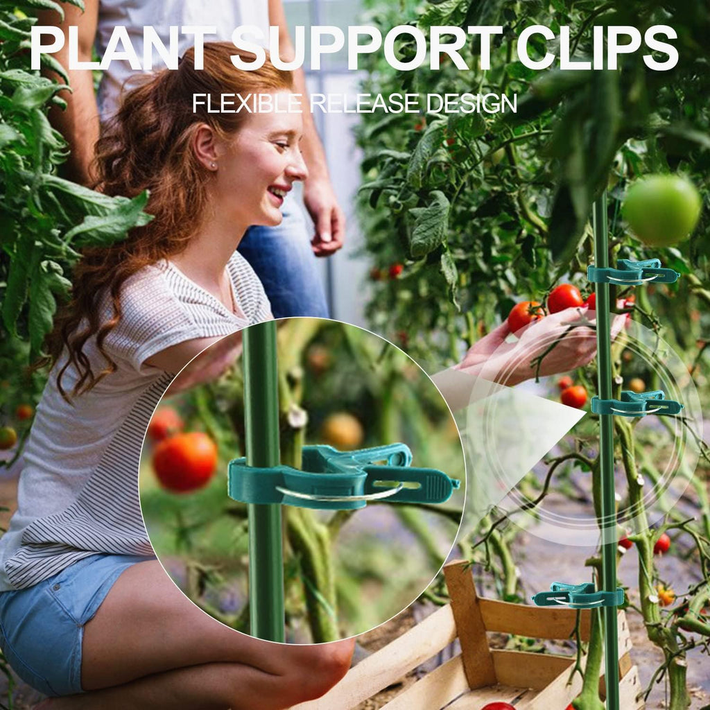 40 Pcs Plant Support Clips,Tomato Plant Clips 2 Sizes in one Pack | Flower and Vine,Garden clips for Supporting Stems,Vines Grow Upright Climbing,Tool for Straightening,Tomato Cage,Trellis. - view 3