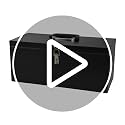 Small Steel Metal Tool Box, Lockable Storage Box for Storing Valuable Items, Office Documents, Garage Tools (16" Black) - view 7