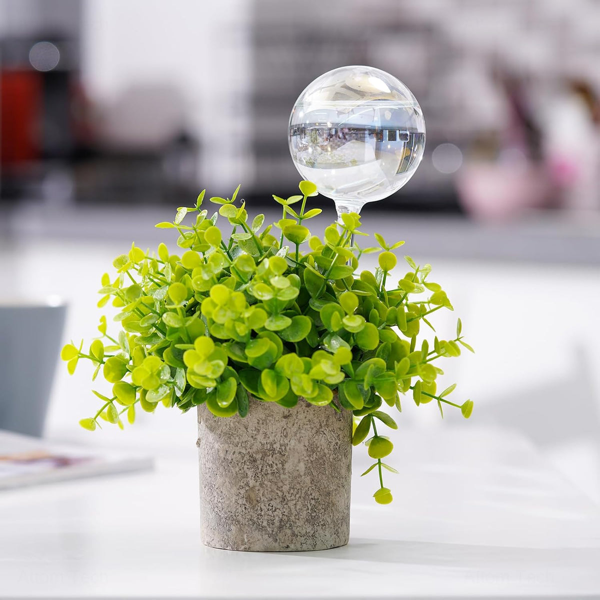 [6 PCS] Light iridescent rainbow gradient color clear glass self-watering system spikes, automatic plant waterer bulbs - view 8