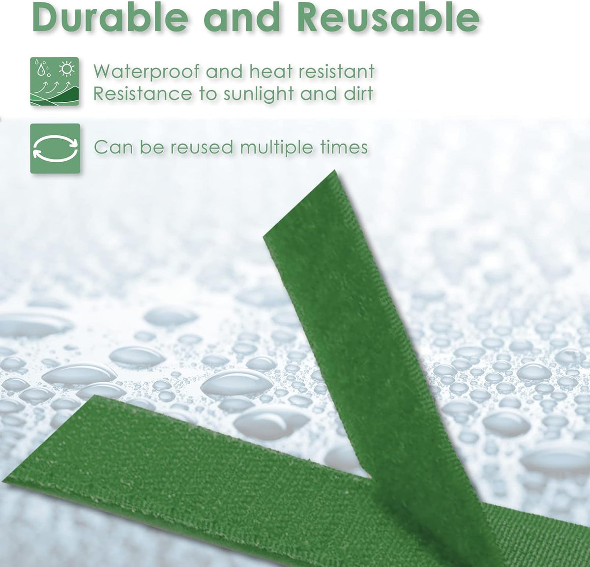 Garden tie green tape, plant supports, gentle on plants (16.4ft × 0.6 inch, 1 roll, green) - view 3